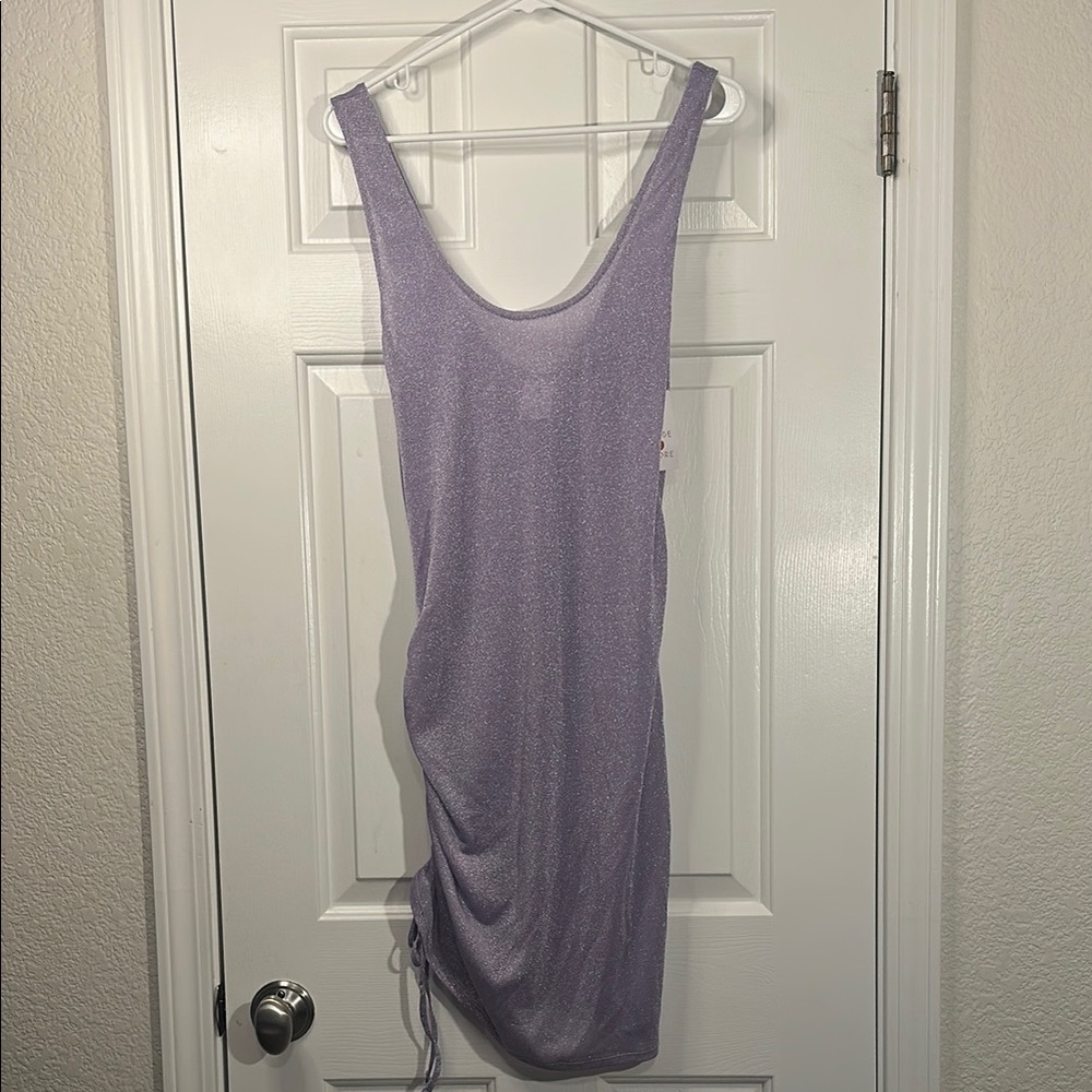 Lavender sparkly bathing suit cover